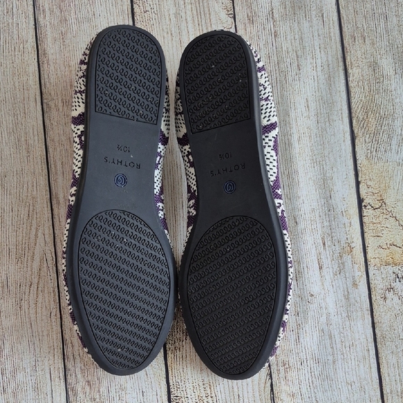 Rothy's Purple Flats with Classic Silhouette Rare Pattern Size 10.5 - Picture 2 of 8